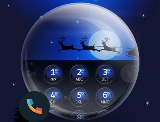 Theme Dialer Xmas Night sky android App screenshot 0