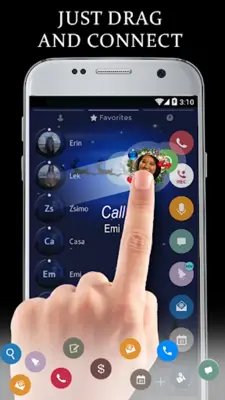 Theme Dialer Xmas Night sky android App screenshot 3