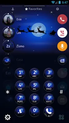 Theme Dialer Xmas Night sky android App screenshot 4